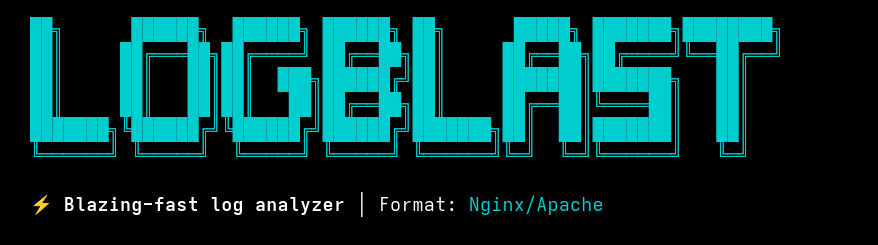 LogBlast terminal banner — blazing-fast log analyzer